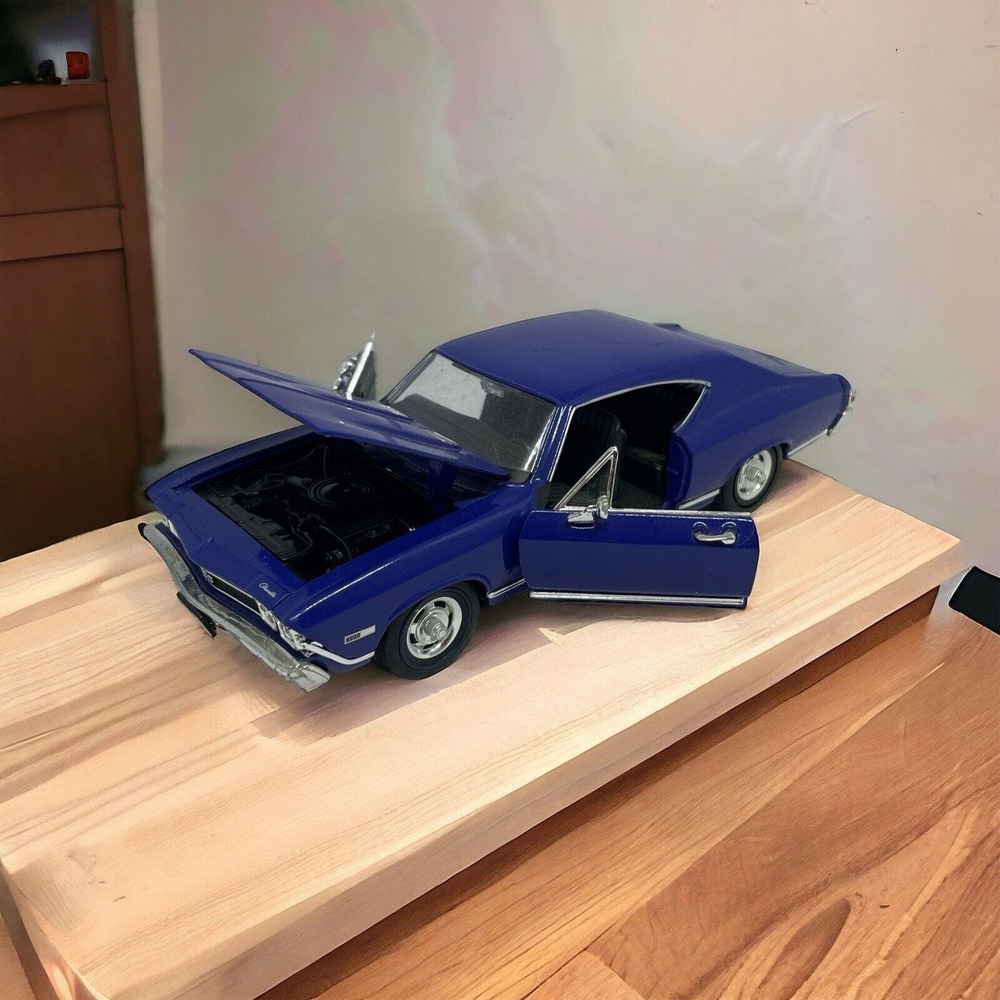 RARE 1/24 Vintage 1968 Chevy Chevelle Malibu SS Super Sport 396 Blue Welly 9866